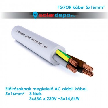 FG7OR kábel - 5x16mm² /fm