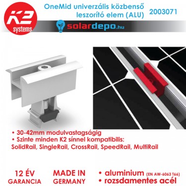 K2 Systems 2003072 OneMid ALU Univerzális közbenső leszorító szett 30-42mm