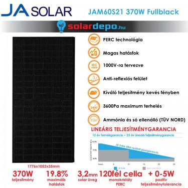 JA Solar 370W fullfekete